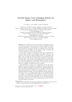 Parallel Monte Carlo Sampling Scheme for Sphere and Hemisphere*