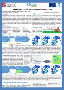 Model radar rainfall uncertainty using ensembles
