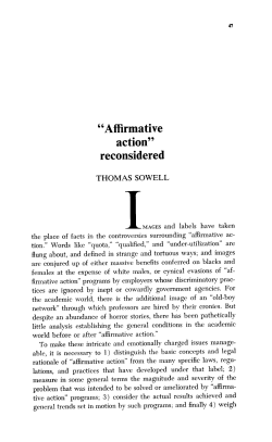 "Affirmative action" reconsidered