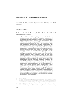 The Grundt View - ePublications@bond