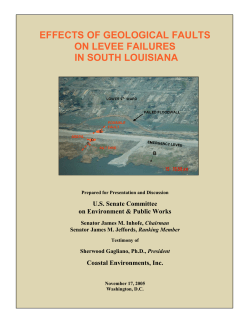 effects of geological faults on levee failures in south louisiana