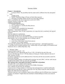 Insurance Outline - Washington University School of Law