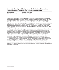 University Planning and Design under Confucianism, Colonialism