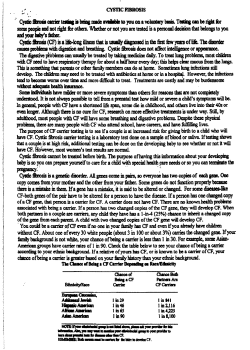 Cystic Fibrosis Handout