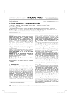A Poisson model for random multigraphs