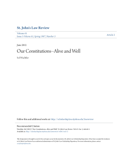 Our Constitutions--Alive and Well