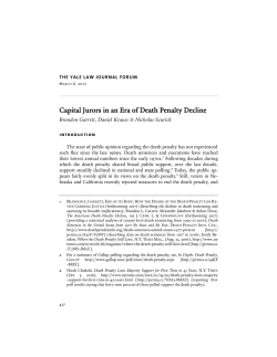 Capital Jurors in an Era of Death Penalty Decline