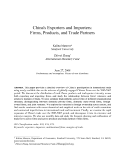 China`s Exporters and Importers: Firms, Products, and Trade Partners.