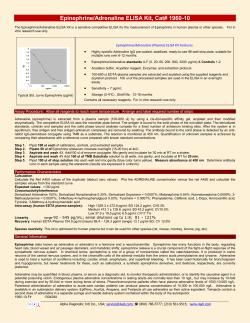 Epinephrine/Adrenaline - Alpha Diagnostic International