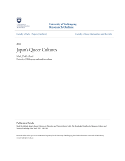 Japan`s Queer Cultures - Research Online