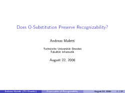 Does O-Substitution Preserve Recognizability?