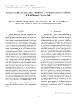 Comparison of Brain Temperature Distribution in Mathematical and