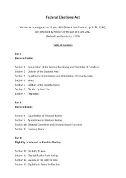 Federal Elections Act (BWG)