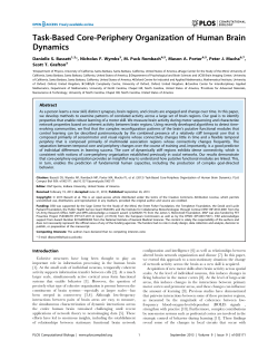 Task-Based Core-Periphery Organization of Human Brain Dynamics