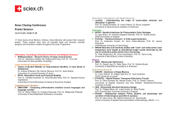 Sciex Closing Conference Poster Session