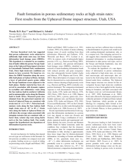 Fault formation in porous sedimentary rocks at high strain rates: First