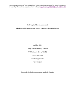 Applying the Tiers of Assessment