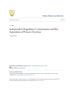 Independent Regulatory Commissions
