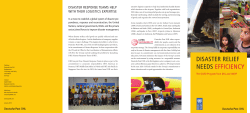 disaster relief needs efficiency