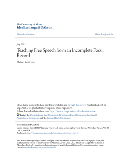 Teaching Free Speech from an Incomplete Fossil Record