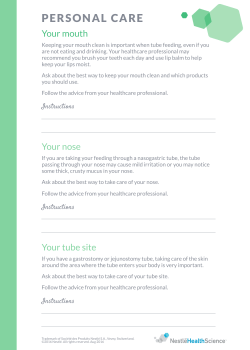 Personal Care Notes and Instructions