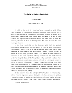 1 The Guild in Modern South Asia - International Institute of Social