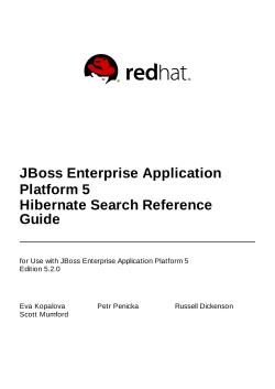 JBoss Enterprise Application Platform 5 Hibernate Search