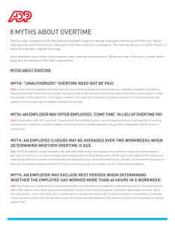 8 myths about overtime - Small Business Services
