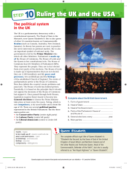 On the move Ruling the UK and the USA - In English