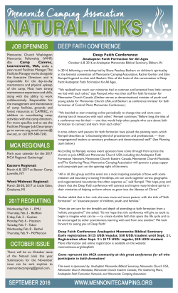 September - Mennonite Camping Association