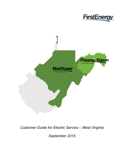 Customer Guide for Electric Service-Ohio