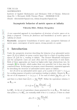 Asymptotic behavior of metric spaces at infinity