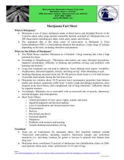Marijuana Fact Sheet