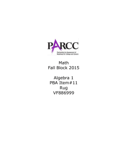 Math Fall Block 2015 Algebra 1 PBA Item#11 Rug VF886999