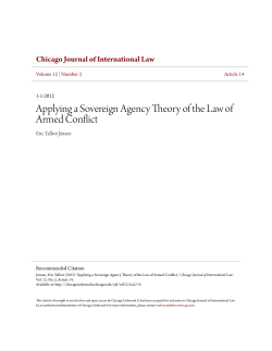Applying a Sovereign Agency Theory of the Law of Armed Conflict