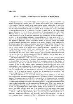 Svevo`s Una vita, &bdquo;inettitudine,&ldquo; and the novel of the