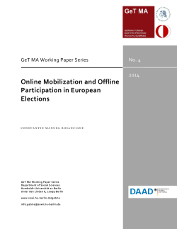 Online Mobilization and Offline Participation in - edoc