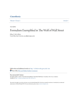 Formalism Exemplified in The Wolf of Wall Street