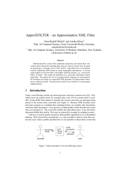 ApproXFILTER &ndash; an Approximative XML Filter