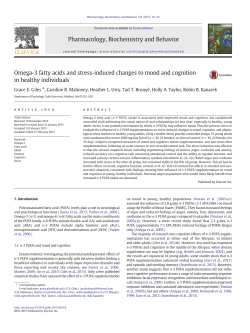 Omega-3 fatty acids and stress-induced changes to