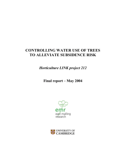 controlling water use of trees to alleviate subsidence risk