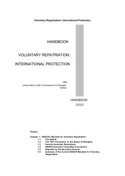 handbook voluntary repatriation: international protection