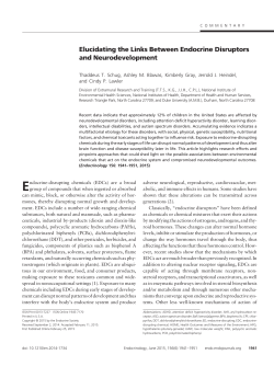Elucidating the Links Between Endocrine Disruptors and