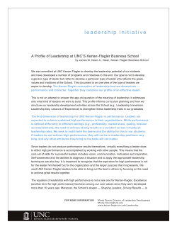Profile of Leadership - UNC Kenan
