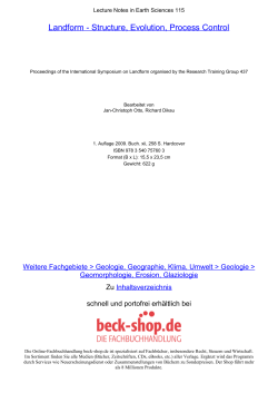 Landform - Structure, Evolution, Process Control - Beck-Shop