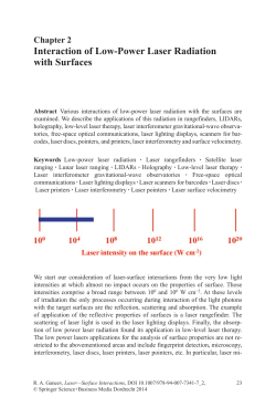 Interaction of Low-Power Laser Radiation with Surfaces