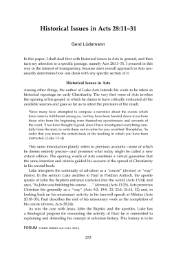 Historical Issues in Acts 28:11–31