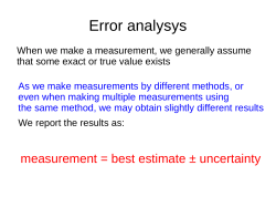 Error analysys