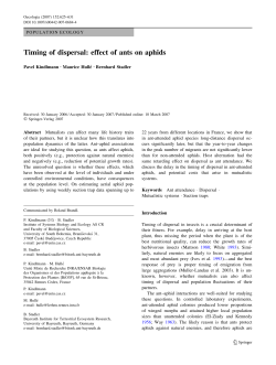 Timing of dispersal: effect of ants on aphids