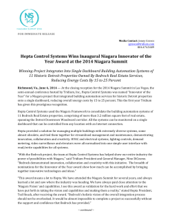 Hepta Control Systems Wins Inaugural Niagara Innovator of the
